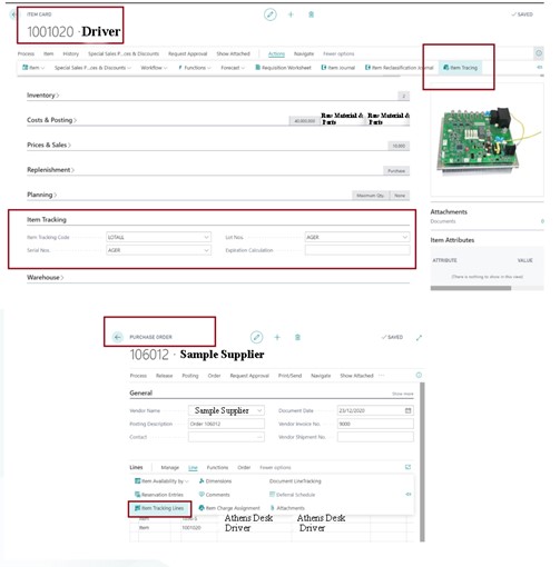 Business Central serial batches